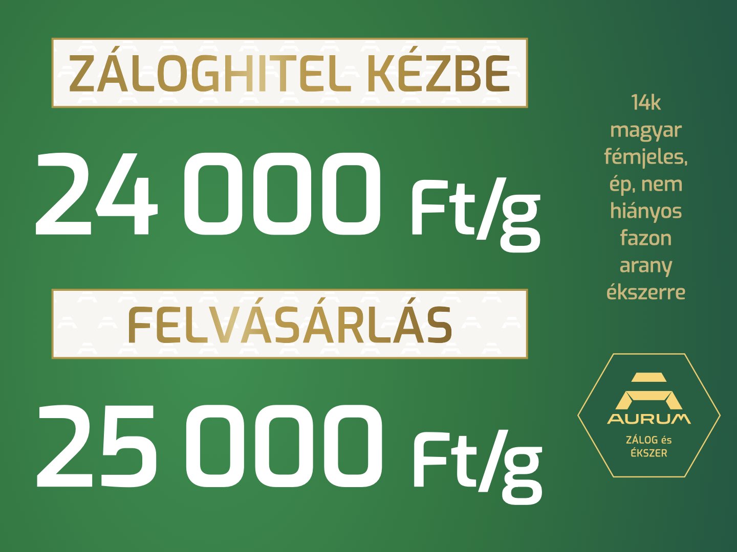 aurum arany árak zálog 23000.003